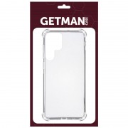 TPU чехол GETMAN Ease logo усиленные углы для Samsung Galaxy S22 Ultra, Бесцветный (прозрачный)