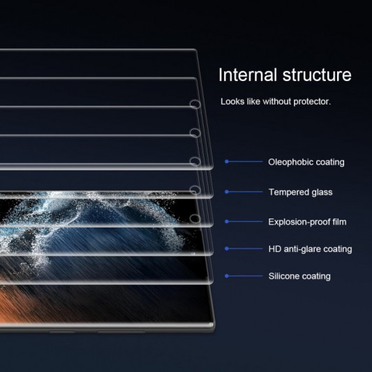 Захисне скло Nillkin (CP+ max 3D) для Samsung Galaxy S23 Ultra Чорний - зображення 5 