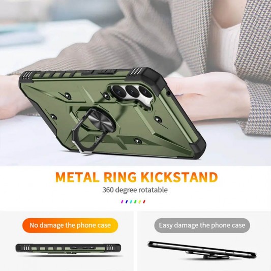 Ударопрочный чехол Pathfinder Ring для Samsung Galaxy A54 5G Зеленый / Army Green - изображение 5