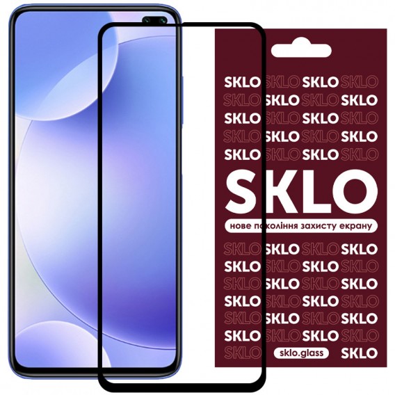 Захисне скло SKLO 3D (full glue) для Xiaomi K30 / Poco X3 NFC / Poco X3/Mi 10T/Mi 10T Pro/X3 Pro, Чорний