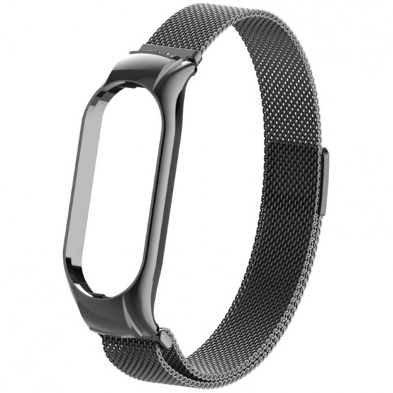 Ремінець Milanese Loop Design для Xiaomi Mi Band 5 / 6, Чорний
