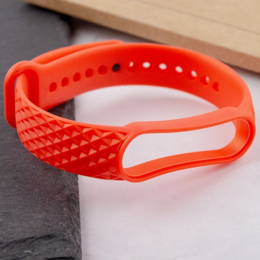 Ремешок Rhomb для Xiaomi Mi Band 5 / 6 Красный - изображение 3