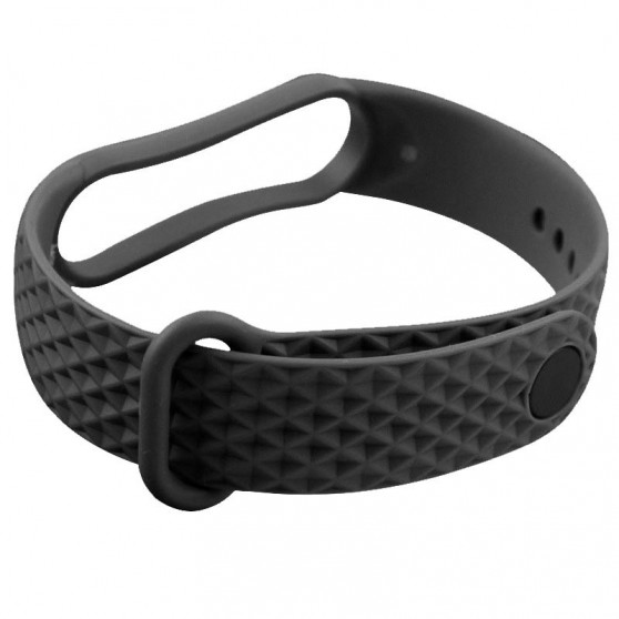 Ремінець Rhomb для Xiaomi Mi Band 5 / 6, Чорний