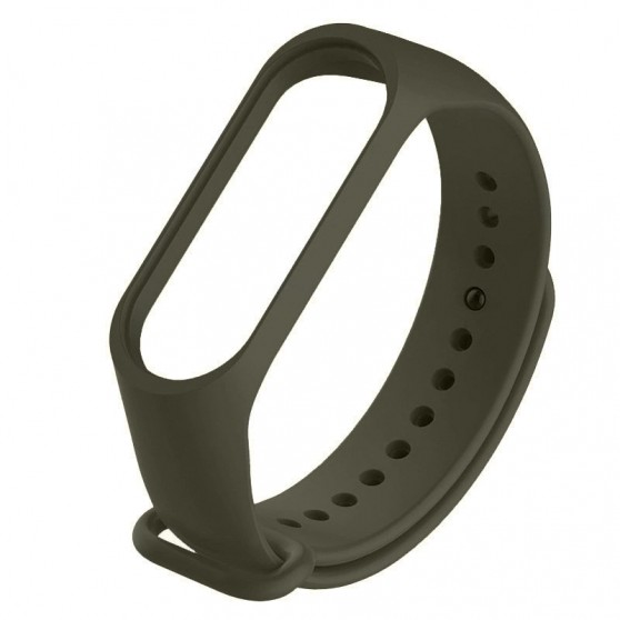 Силіконовий ремінець для Xiaomi Mi Band 7, Сірий / Light Olive