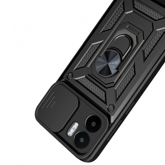 Ударостійкий чохол Camshield Serge Ring для Xiaomi Redmi A1 / A2 Чорний - зображення 2 