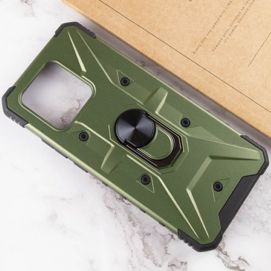 Ударопрочный чехол Pathfinder Ring для Xiaomi Redmi 10C / Poco C40 Зеленый / Army Green - изображение 3