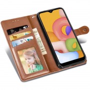 Кожаный чехол книга GETMAN Gallant (PU) для Xiaomi Redmi 12C, Коричневый