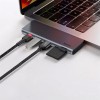 Перехідник Hub Baseus Harmonica 5-in-1 (CAHUB-K), Сірий