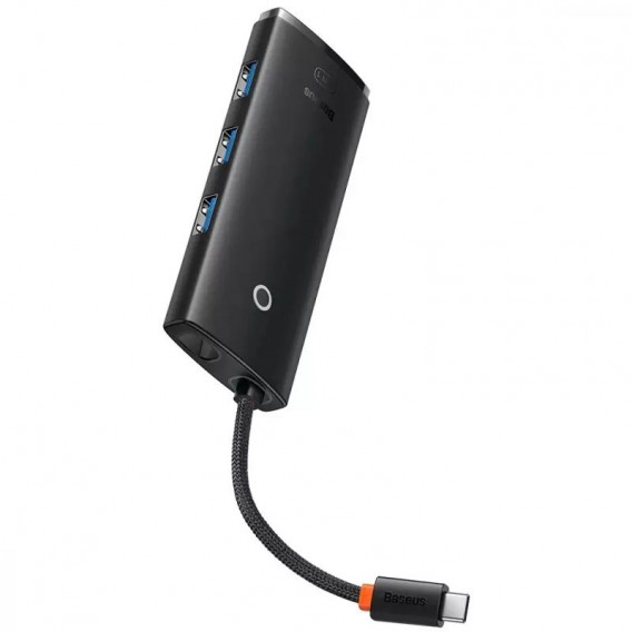Переходник HUB Baseus Lite Series 5in1 (Type-C to HDMI + 3xUSB 3.0 + PD) (WKQX04), Черный