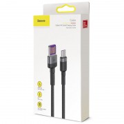 Дата кабель Baseus Cafule QC Двухсторонняя Blind Interpolation USB Type-C 40W (1m) (CATKLF-PG), Черный