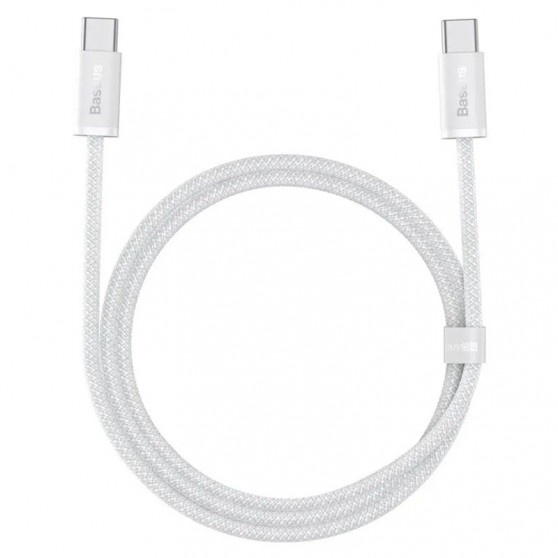 USB кабель Baseus Dynamic Series Type-C to Type-C 100W (1m) (CALD00020), White