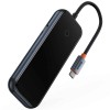 Перехідник Baseus Hub AcmeJoy 4-Port Type-C (USB3.0*3+Type-C PD&Data*1) (WKJZ), Dark Gray