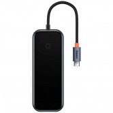 Перехідник Baseus Hub AcmeJoy 5-Port Type-C (HDMI*1+USB3.0*2+USB2.0*1+Type-C PD&Data*1) (WKJZ) Dark Gray