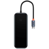 Перехідник Baseus Hub AcmeJoy 5-Port Type-C (HDMI*1+USB3.0*2+USB2.0*1+Type-C PD&Data*1) (WKJZ) Dark Gray