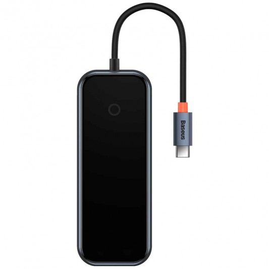 Перехідник Baseus Hub AcmeJoy 5-Port Type-C (HDMI*1+USB3.0*2+USB2.0*1+Type-C PD&Data*1) (WKJZ) Dark Gray