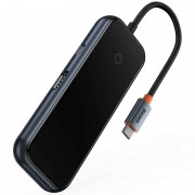 Перехідник Baseus Hub AcmeJoy 5-Port Type-C (HDMI*1+USB3.0*2+USB2.0*1+Type-C PD&Data*1) (WKJZ), Dark Gray