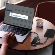 Перехідник Baseus Hub AcmeJoy 5-Port Type-C (HDMI*1+USB3.0*2+USB2.0*1+Type-C PD&Data*1) (WKJZ), Dark Gray