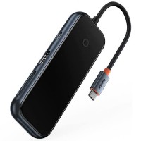 Перехідник Baseus Hub AcmeJoy 7-Port Type-C (HDMI*1+USB3.0*2+USB2.0*1+Type-C PD&Data*1+SD/TF) (WKJZ) Dark Gray