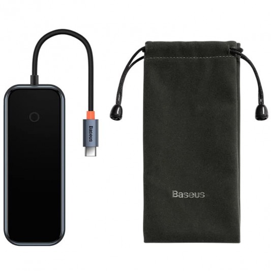 Перехідник Baseus Hub AcmeJoy 7-Port Type-C (HDMI*1+USB3.0*2+USB2.0*1+Type-C PD&Data*1+SD/TF) (WKJZ) Dark Gray - зображення 4 