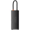 Переходник HUB Baseus Lite Series 6in1 (Type-C to HDMI + 2xUSB 3.0 + PD+SD/TF) (WKQX05), Black
