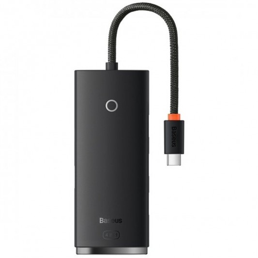 Переходник HUB Baseus Lite Series 4in1 (Type-C to 4xUSB 3.0) 1m (WKQX03), Black
