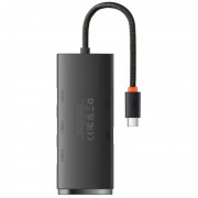 Переходник HUB Baseus Lite Series 4in1 (Type-C to 4xUSB 3.0) 1m (WKQX03), Black