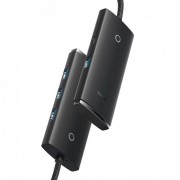Переходник HUB Baseus Lite Series 4in1 (Type-C to 4xUSB 3.0) 1m (WKQX03), Black