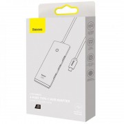 Переходник HUB Baseus Lite Series 4in1 (Type-C to 4xUSB 3.0) 1m (WKQX03), Black