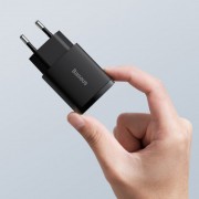 Зарядное устройство Baseus Compact Quick Charger 20W QC + PD (Type-C + 1USB) (CCXJ-B), Black