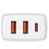 Зарядное устройство Baseus Compact Quick Charger 30W QC+ PD (1Type-C + 2USB) (CCXJ-E), Белый