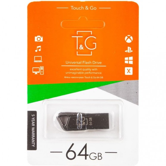 Флеш-драйв USB 3.0 Flash Drive T&G 114 Metal Series 64GB Чорний