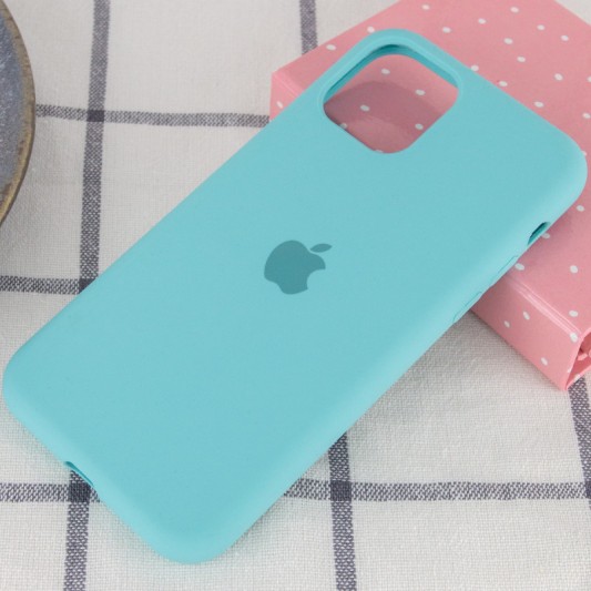 Чохол Silicone Case Full Protective (AA) для Apple iPhone 11 Pro Max (6.5") Бірюзовий / Marine Green - зображення 1 