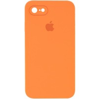 Чохол Silicone Case Square Full Camera Protective (AA) для Apple iPhone 7/8/SE (2020) (4.7") Помаранчевий / Papaya
