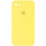 Чехол Silicone Case Square Full Camera Protective (AA) для Apple iPhone 7 / 8 / SE (2020) (4.7") Желтый / Yellow