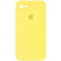 Чохол Silicone Case Square Full Camera Protective (AA) для Apple iPhone 7/8/SE (2020) (4.7") Жовтий / Yellow