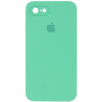 Чохол Silicone Case Square Full Camera Protective (AA) для Apple iPhone 7/8/SE (2020) (4.7") Зелений / Spearmint
