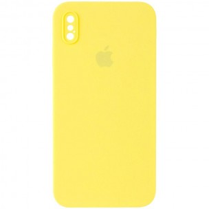Чехол Silicone Case Square Full Camera Protective (AA) для Apple iPhone X / XS (5.8