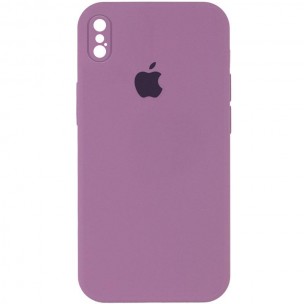 Чехол Silicone Case Square Full Camera Protective (AA) для Apple iPhone X / XS (5.8