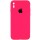 Чохол Silicone Case Square Full Camera Protective (AA) для Apple iPhone X / XS (5.8") Рожевий / Barbie pink