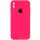 Чехол Silicone Case Square Full Camera Protective (AA) для Apple iPhone X / XS (5.8") Розовый / Barbie pink