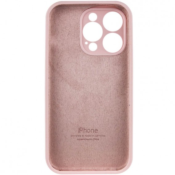 Чехол Silicone Case Full Camera Protective (AA) Apple iPhone 13 Pro Max (6.7"), Розовый / Chalk Pink