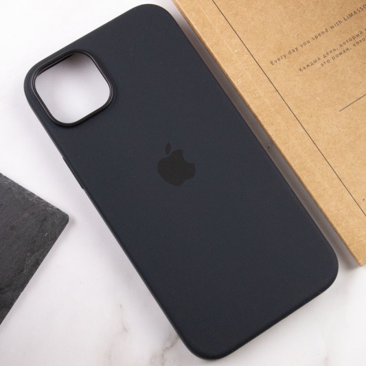 Чохол Silicone case (AAA) with Magsafe для Apple iPhone 13 Pro Max (6.7") Чорний / Midnight - зображення 6 