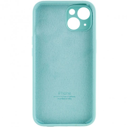 Чохол Silicone Case Full Camera Protective (AA) для Apple iPhone 14 (6.1") Бірюзовий / Marine Green - зображення 1 