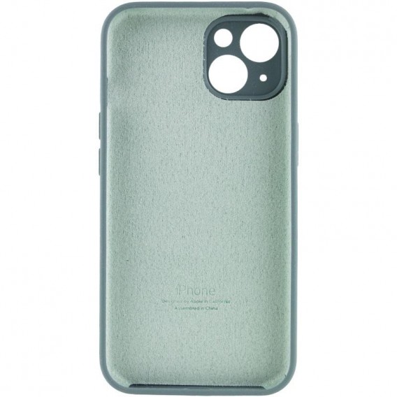 Чохол Silicone Case Full Camera Protective (AA) для Apple iPhone 14 (6.1"), Зелений / Pine green