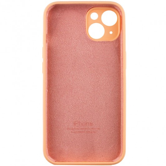 Чохол Silicone Case Full Camera Protective (AA) для Apple iPhone 14 (6.1") Помаранчевий / Cantaloupe - зображення 3 