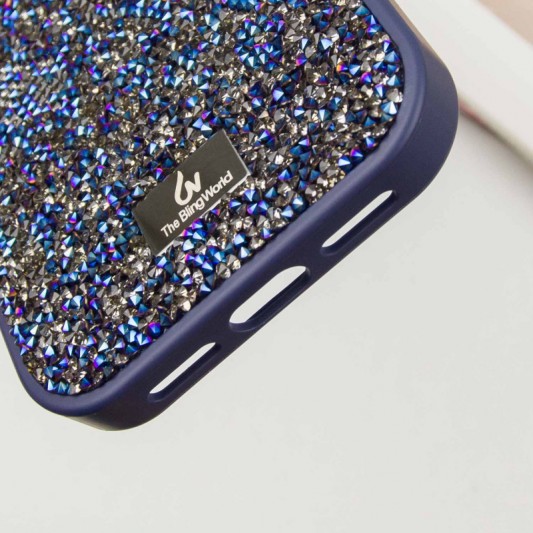 TPU чехол Bling World Rock Diamond для Apple iPhone 12 Pro Max (6.7") Синий - изображение 4