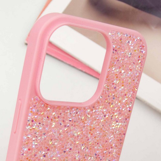 TPU чехол Bling World Rock Diamond для Apple iPhone 12 Pro Max (6.7") Розовый - изображение 3
