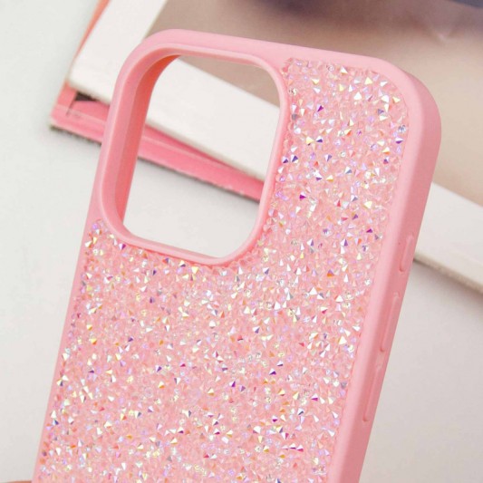 TPU чехол Bling World Rock Diamond для Apple iPhone 12 Pro Max (6.7") Розовый - изображение 4