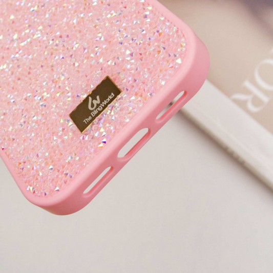 TPU чехол Bling World Rock Diamond для Apple iPhone 12 Pro Max (6.7") Розовый - изображение 5
