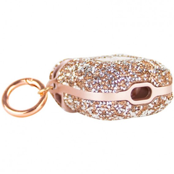 TPU чохол Bling World Rock Diamond для навушників AirPods 1/2, Рожевий